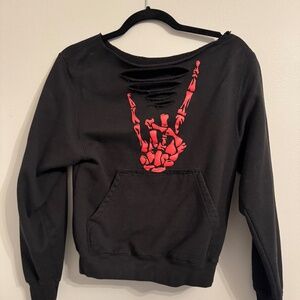 The Drive Clothing Distressed Skeleton Sweatshirt size XS